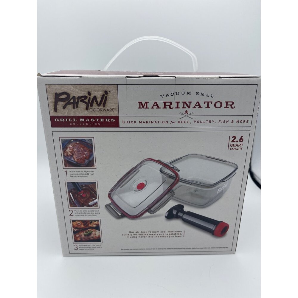 PARINI Cookware 2.6QT VACUUM SEAL MARINATOR Meat Vegetables Fish Poultry Beef - Picture 5 of 8